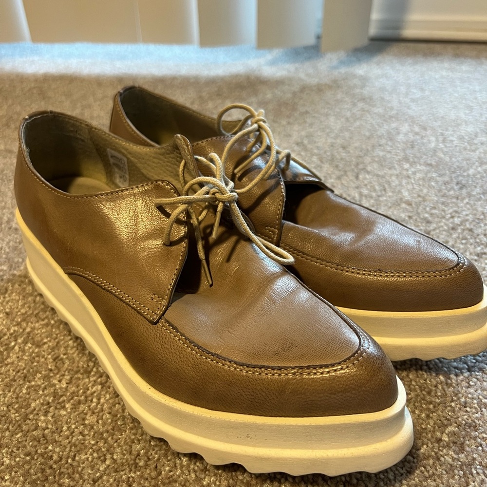Unlace Made In Italy 🇮🇹 Women Platform Leather Shoes size 6.5